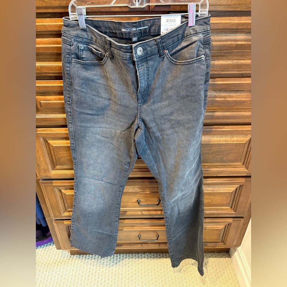 Inc denim Women's Gray Stretch Denim Jeans - Elizabeth boot size 10/30